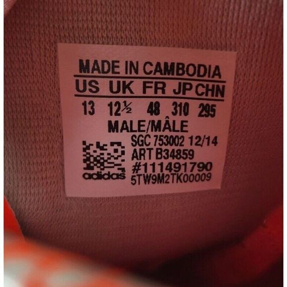 Adidas F10 FG Soccer Cleats Men Sz 13 Orange Athletic Football Boots Grass Field - Picture 9 of 10